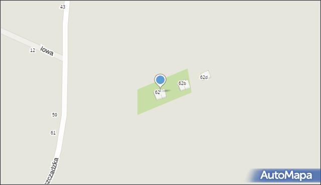 Łódź, Bieszczadzka, 62a, mapa Łodzi