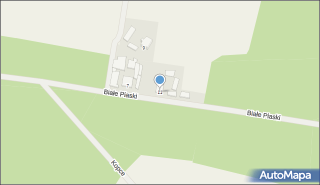 Łomnica, Białe Piaski, 11, mapa Łomnica
