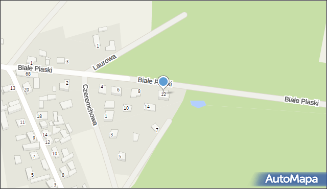 Łomnica, Białe Piaski, 12, mapa Łomnica
