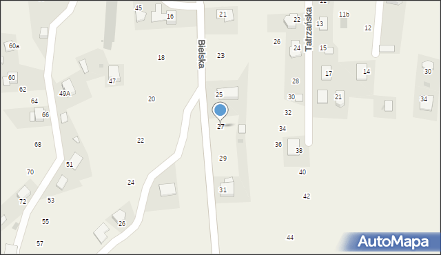Łopuszna, Bielska, 27, mapa Łopuszna
