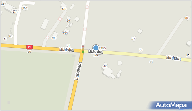 Łosice, Bialska, 40A, mapa Łosice
