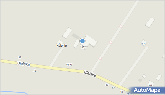 Łosice, Bialska, 95, mapa Łosice