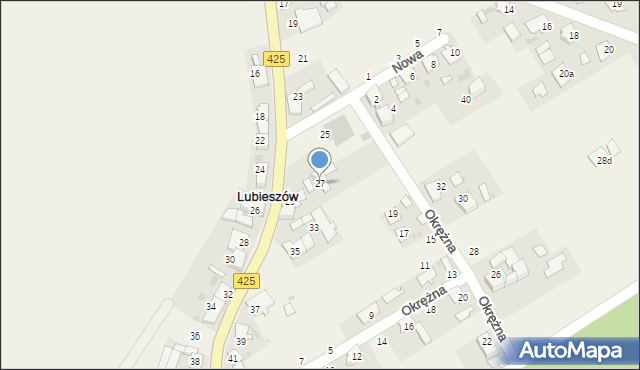 Lubieszów, Bierawska, 27, mapa Lubieszów