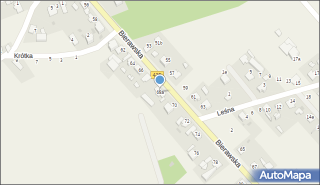 Lubieszów, Bierawska, 68a, mapa Lubieszów