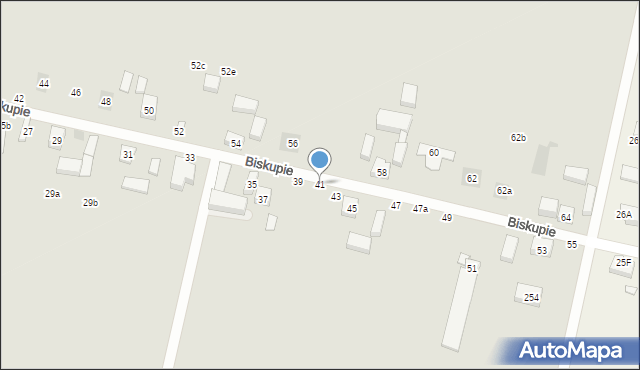 Lublin, Biskupie, 41, mapa Lublina