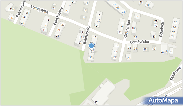 Lublin, Białostocka, 26, mapa Lublina