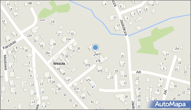 Lubliniec, Biała Kolonia, 47F, mapa Lubliniec
