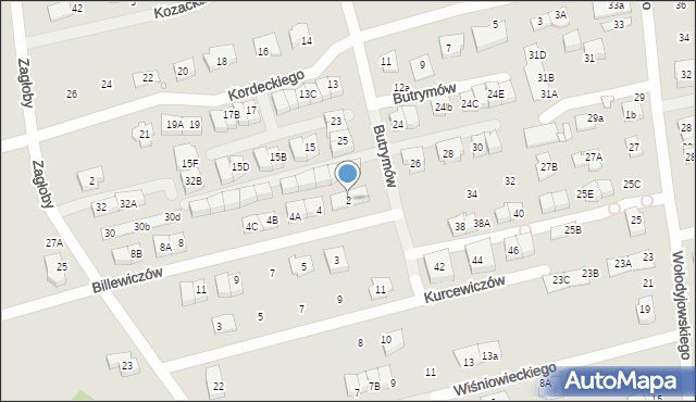 Marki, Billewiczów, 2, mapa Marki