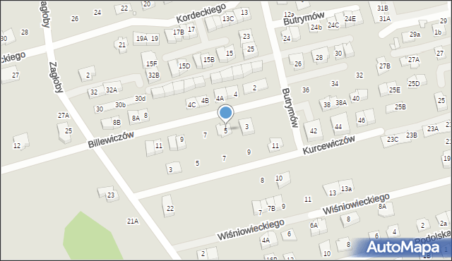 Marki, Billewiczów, 5, mapa Marki