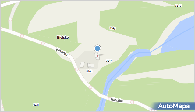 Mężyk, Bielsko, 1, mapa Mężyk