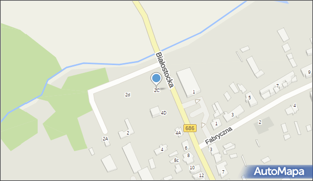 Michałowo, Białostocka, 2C, mapa Michałowo