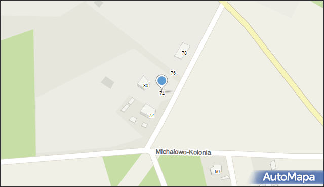Michałowo, Białostocka, 74, mapa Michałowo
