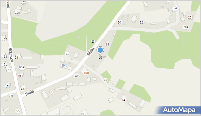 Mielnik, Biała, 16, mapa Mielnik