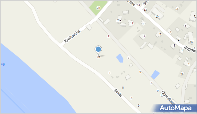 Mielnik, Biała, 1b, mapa Mielnik