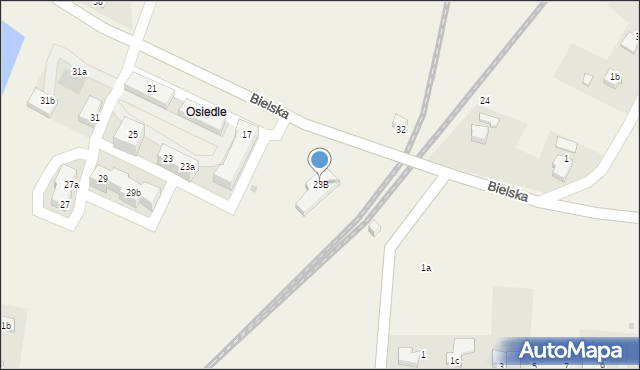 Mnich, Bielska, 23B, mapa Mnich