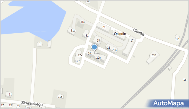 Mnich, Bielska, 29a, mapa Mnich