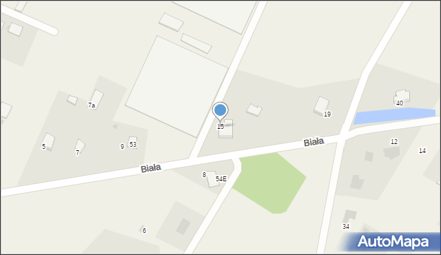 Mokre, Biała, 15, mapa Mokre