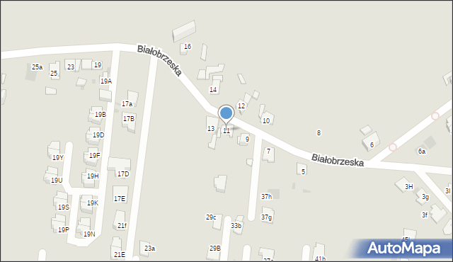 Mysłowice, Białobrzeska, 11, mapa Mysłowice