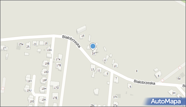 Mysłowice, Białobrzeska, 14, mapa Mysłowice