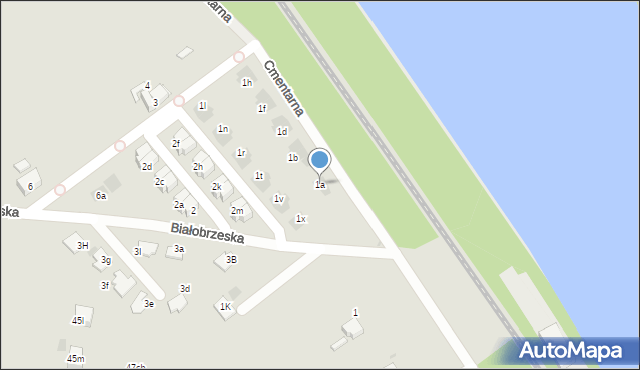 Mysłowice, Białobrzeska, 1a, mapa Mysłowice