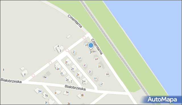 Mysłowice, Białobrzeska, 1f, mapa Mysłowice