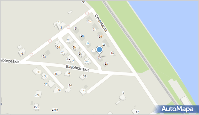 Mysłowice, Białobrzeska, 1v, mapa Mysłowice