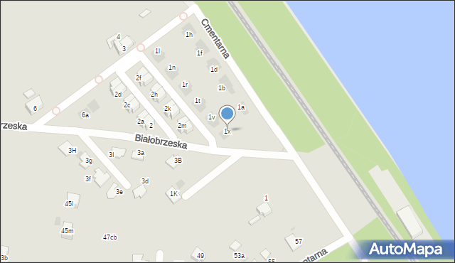 Mysłowice, Białobrzeska, 1x, mapa Mysłowice