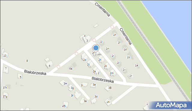 Mysłowice, Białobrzeska, 2g, mapa Mysłowice