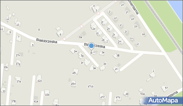 Mysłowice, Białobrzeska, 3I, mapa Mysłowice