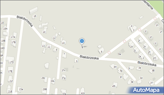 Mysłowice, Białobrzeska, 8, mapa Mysłowice