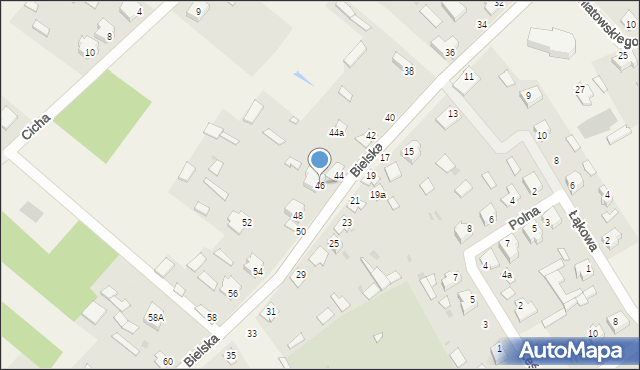 Narew, Bielska, 46, mapa Narew