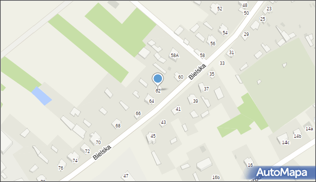 Narew, Bielska, 62, mapa Narew