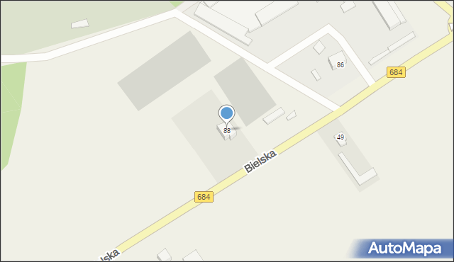 Narew, Bielska, 88, mapa Narew