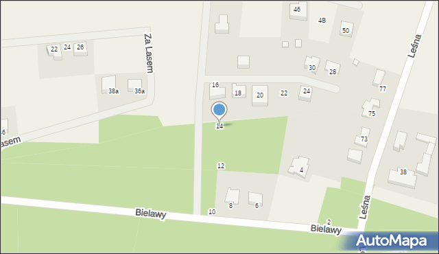Nochowo, Bielawy, 14, mapa Nochowo