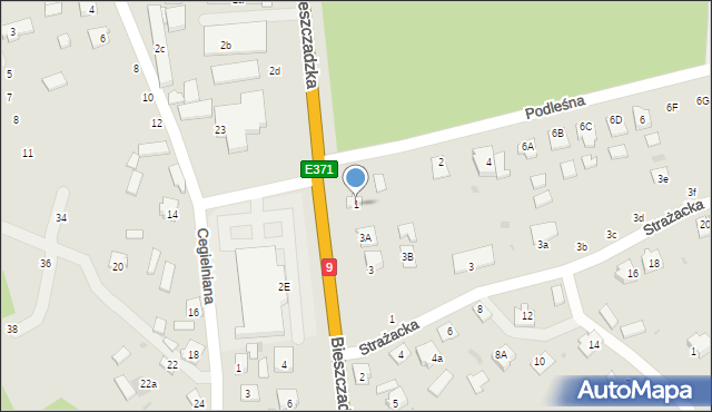 Nowa Dęba, Bieszczadzka, 1, mapa Nowa Dęba