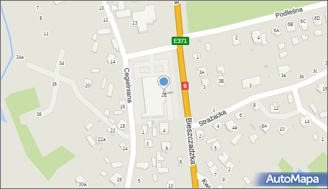 Nowa Dęba, Bieszczadzka, 2E, mapa Nowa Dęba