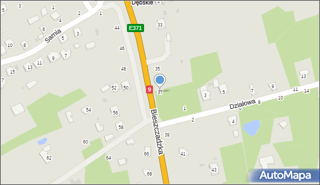 Nowa Dęba, Bieszczadzka, 37, mapa Nowa Dęba