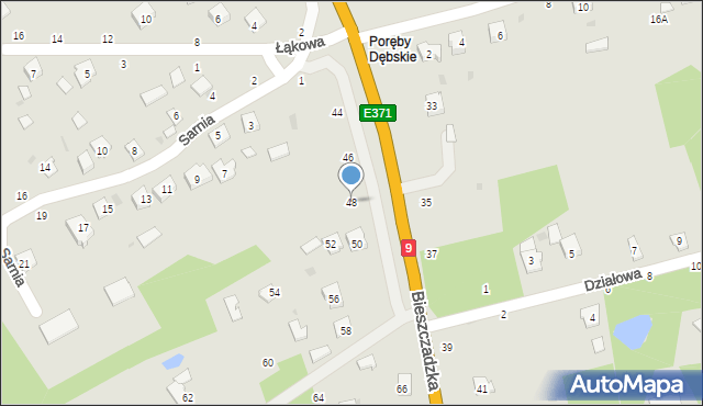 Nowa Dęba, Bieszczadzka, 48, mapa Nowa Dęba