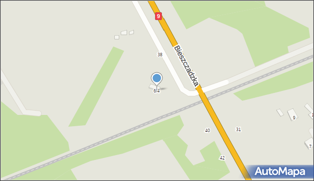 Nowa Dęba, Bieszczadzka, 6/4, mapa Nowa Dęba