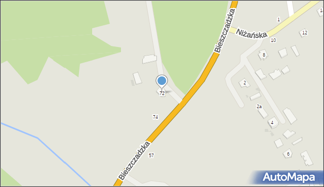 Nowa Dęba, Bieszczadzka, 72, mapa Nowa Dęba
