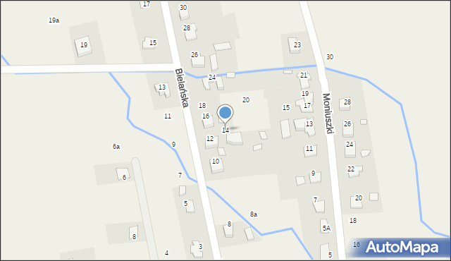Nowa Wieś, Bielańska, 14, mapa Nowa Wieś