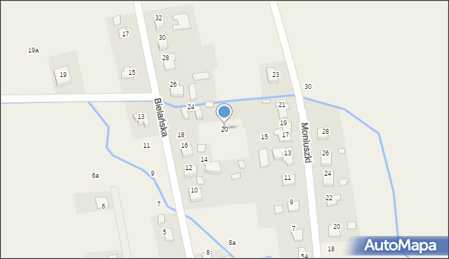 Nowa Wieś, Bielańska, 20, mapa Nowa Wieś