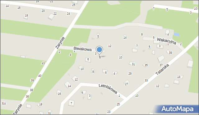 Nowe Miasto, Biwakowa, 8, mapa Nowe Miasto