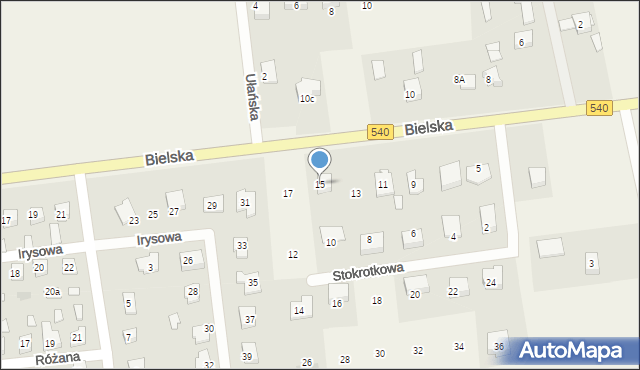 Nowe Proboszczewice, Bielska, 15, mapa Nowe Proboszczewice