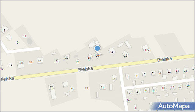 Nowe Proboszczewice, Bielska, 16, mapa Nowe Proboszczewice