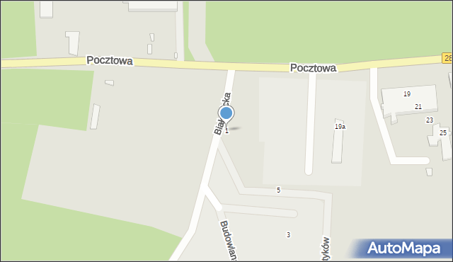 Nowogród Bobrzański, Białowicka, 1, mapa Nowogród Bobrzański