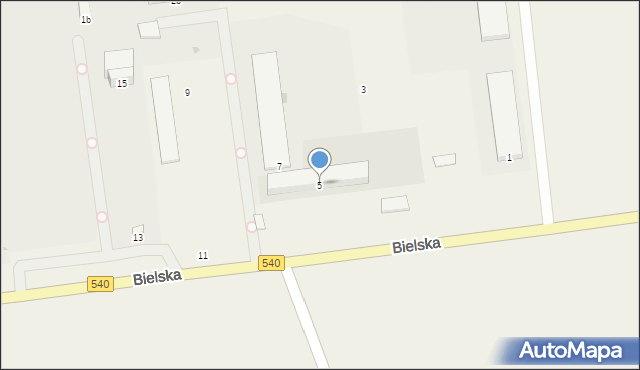 Ogorzelice, Bielska, 5, mapa Ogorzelice