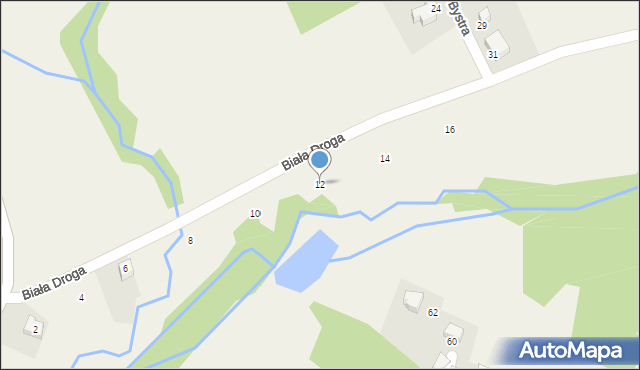 Olszowice, Biała Droga, 12, mapa Olszowice