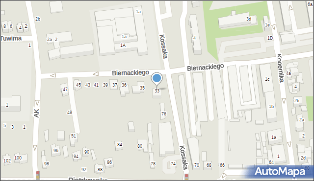 Opoczno, Biernackiego Edmunda, 33, mapa Opoczno