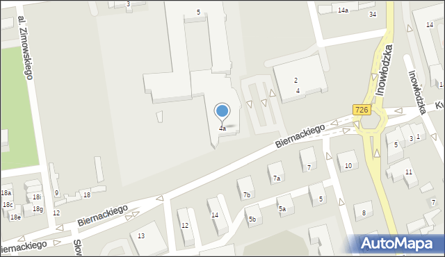 Opoczno, Biernackiego Edmunda, 4a, mapa Opoczno